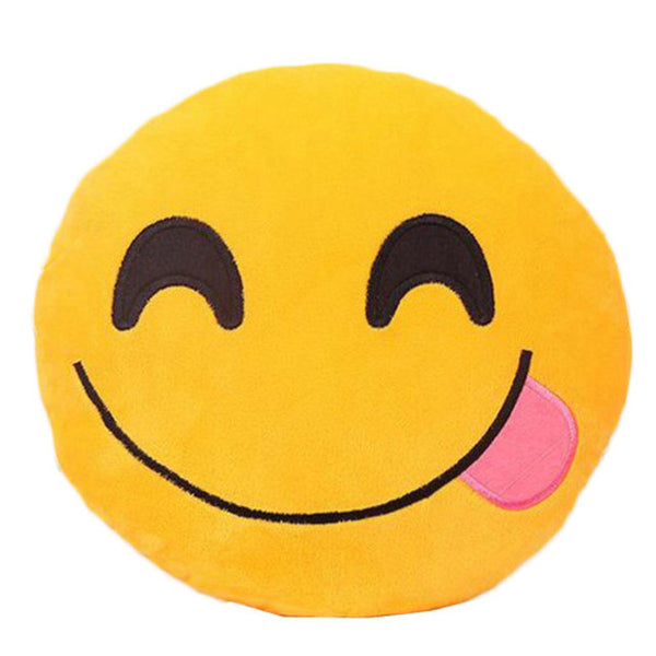 Goofy / Hungry Face Emoji Pillow