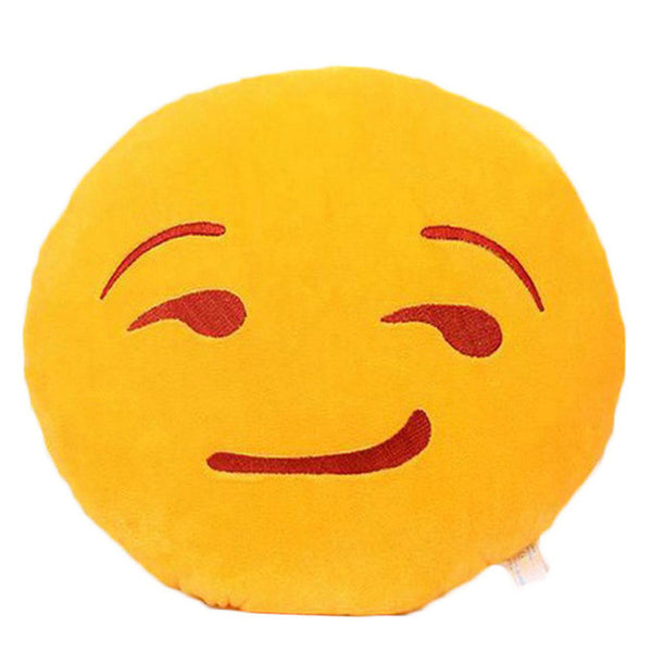 Smirking Face Emoji Pillow