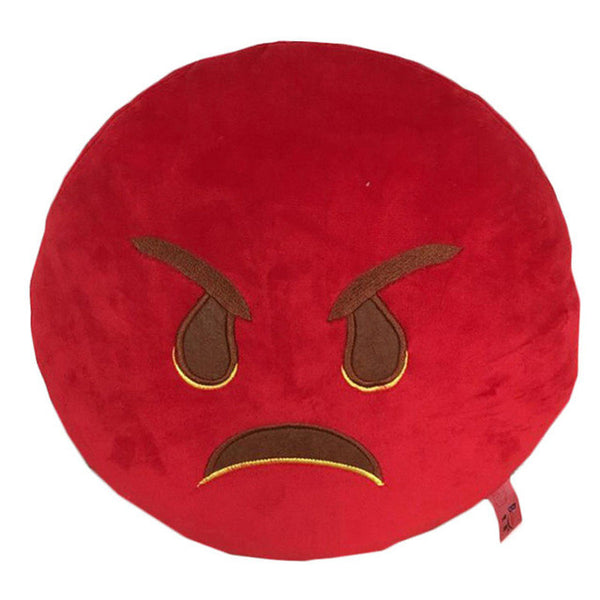 Pouting / Grumpy Face Emoji Pillow