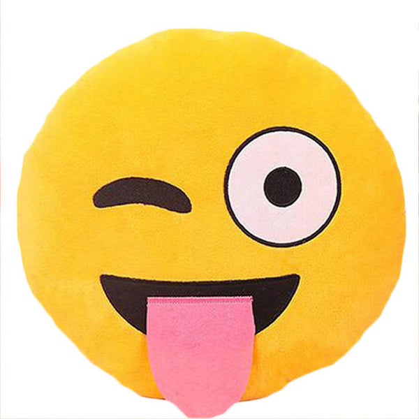 Crazy Face Emoji Pillow