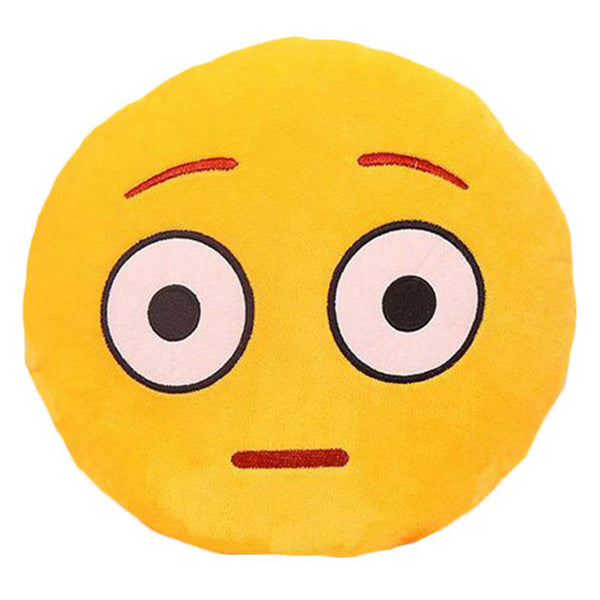 Embarrassed Face Emoji Pillow